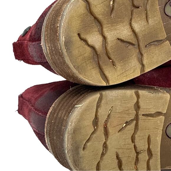 Soft Ruby Red Burgundy Suede Selby Ankle Boots - Picture 10 of 10
